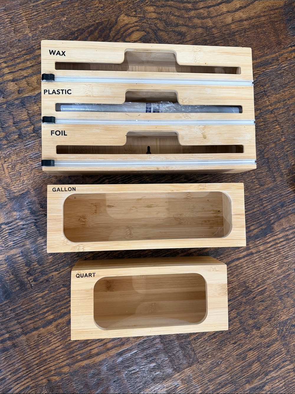 Bamboo Kitchen Storage Organizer Set - Natural